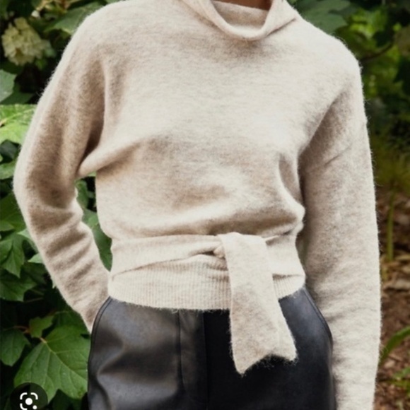 Aritzia Wilfred Lorin Sweater Tie Waist Wool Alpaca Blend Women Size XXS‎ - Picture 1 of 13